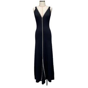 Vintage Mady Gerrard Womens Knit Rhinestone Long Dress